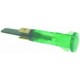 Lampa indicator verde 230V cap Ø13.5mm orificiu Ø10mm #359230